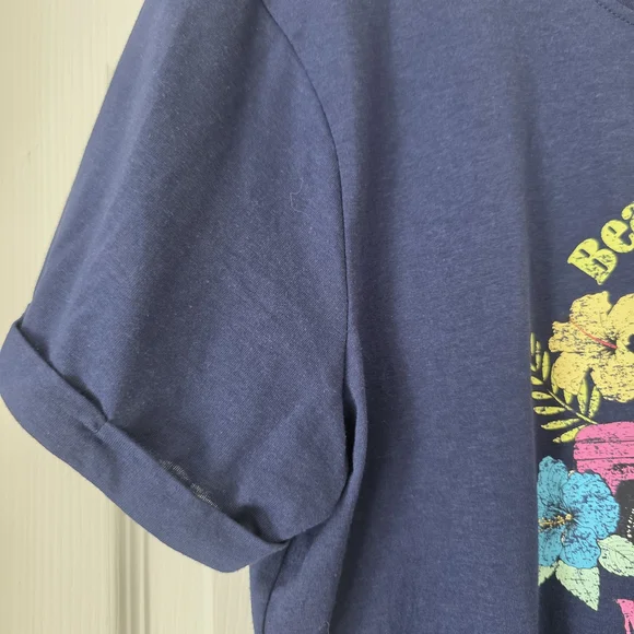 Margaritaville Navy Floral & Pink Trick Graphic Tee - Picture 5 of 8